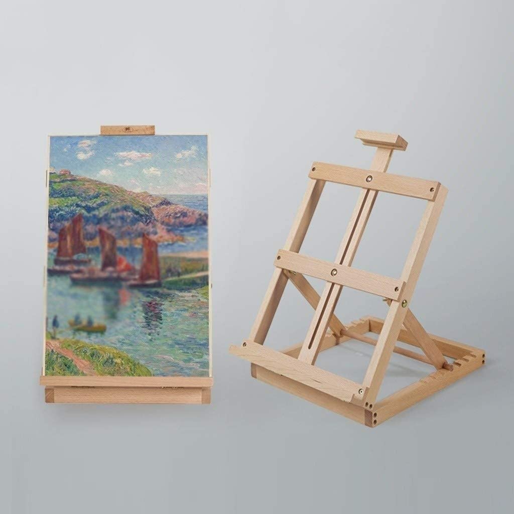 Staffelei Kleine Holzstaffelei, Indoor-Staffelei Für Schüler, Höhenverstellbar Und Neigungswinkel, Für Veranstaltungen, Poster,A 30.5 * 35 * 64cm