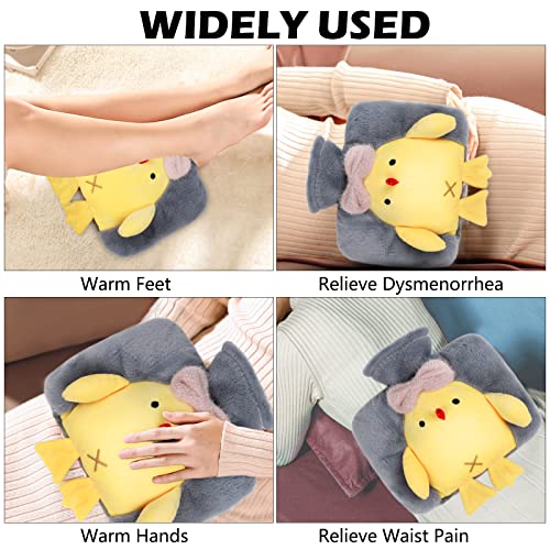 Cosikrnoc Hot Water Bottle With Cute Soft Plush Cover, Premium Pvc Hot Water Bag For Hot Compress,Hand Feet Warmer,Neck Shoulder Dysmenorrhea Pain Relief,Christmas Gifts For Women Girls Kids #TOP5