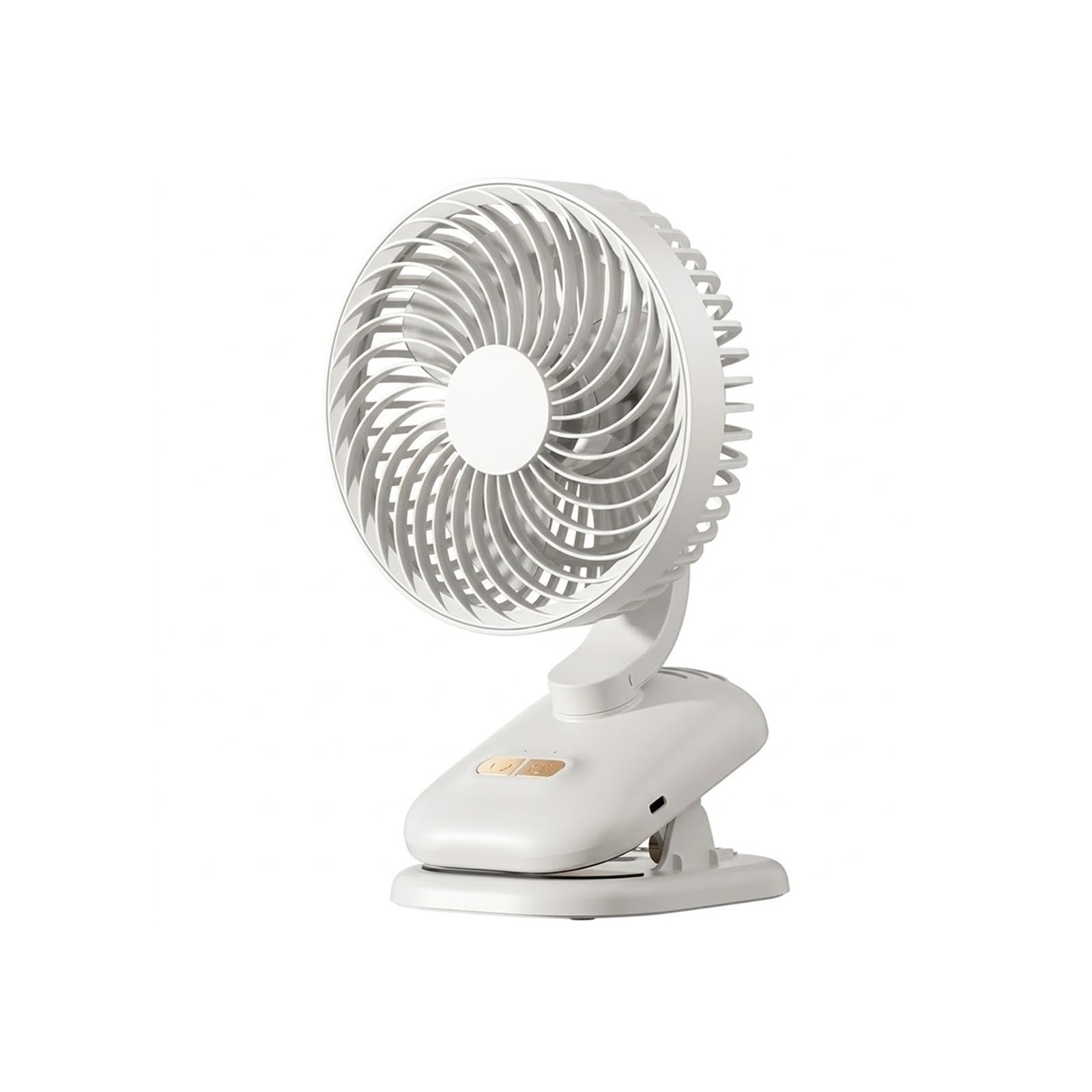 Ventilador portátil silencioso con pinza fuerte y oscilación de 120° con batería recargable