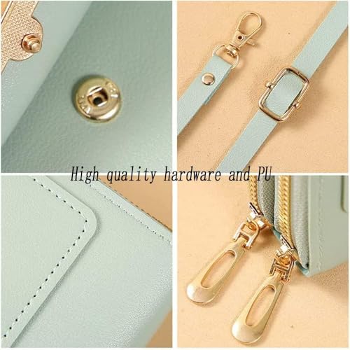 Cherishon Leather Small Crossbody Bag, Mini Messenger Shoulder Handbag, with Adjustable Shoulder Straps2