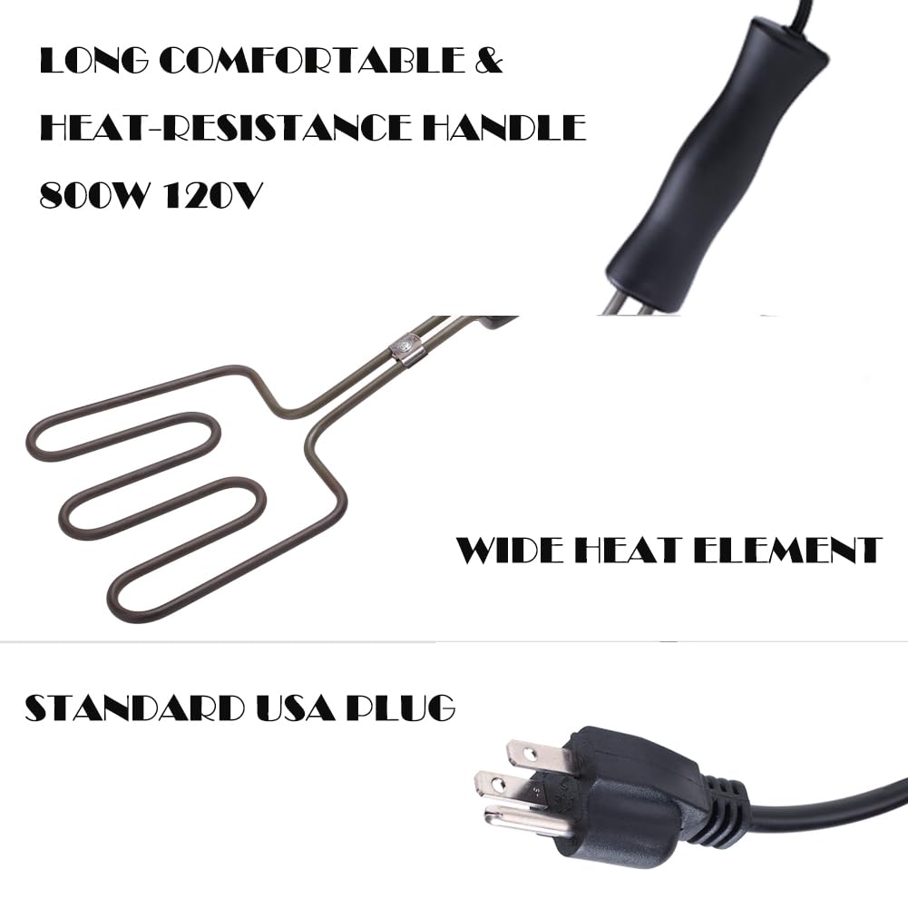 ASNAMA - Accendino elettrico a carbone, 800 W | Accendino a carbone per barbecue e caminetto, bobina in acciaio inox, cavo lungo 1,4 m, combustione rapida