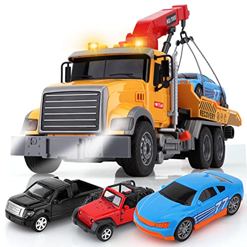 wakeInsa Tow Truck Toy Set
