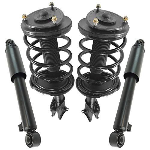 Image of TRQ Front and Rear Complete Strut Assembly & Shock Absorber Kit Complete Strut & Coil Spring Assembly Compatible with 2007-2009 Hyundai Santa Fe