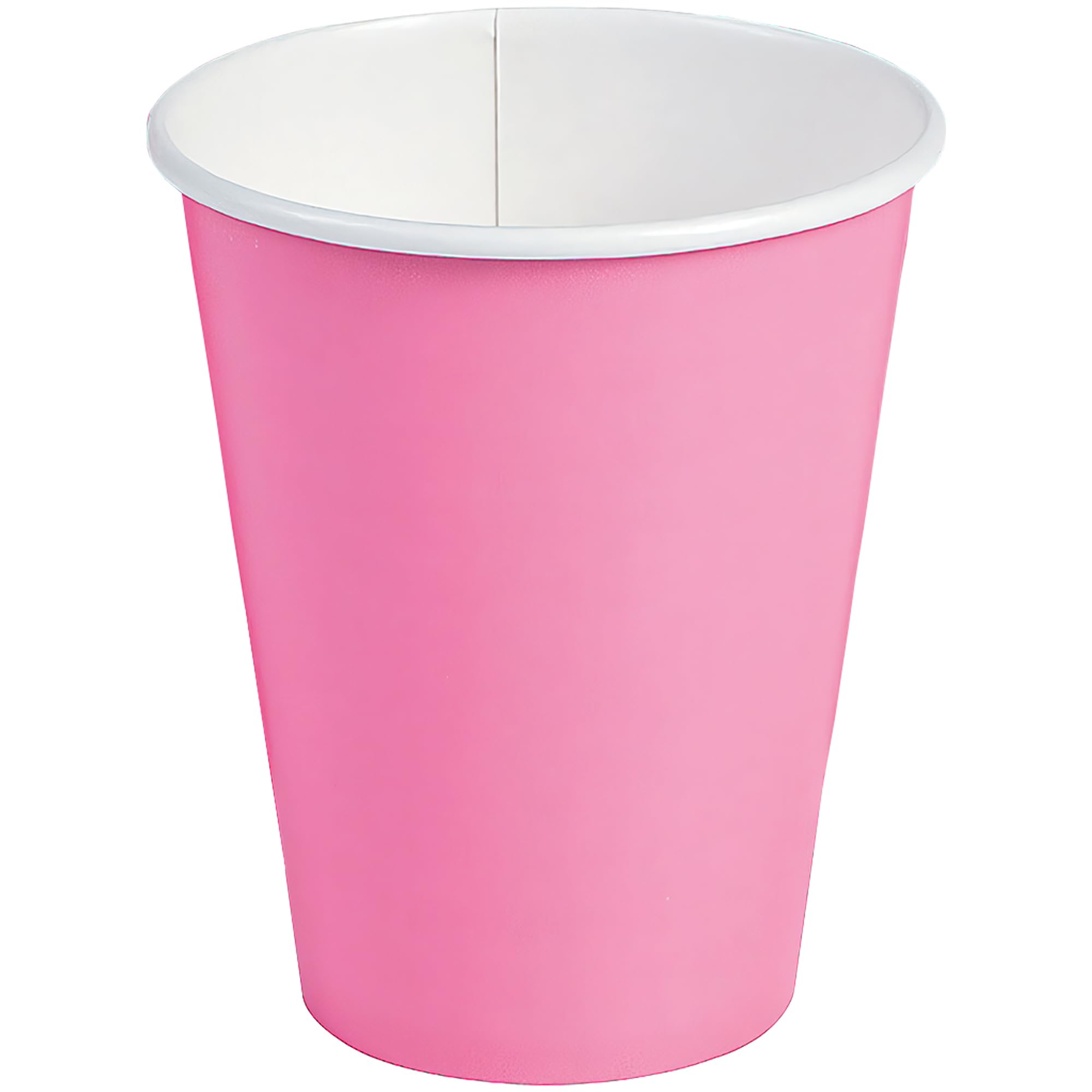Fun Express Lot de 24 gobelets en papier rose bonbon de 255 ml pour fête – Fournitures de fête – Vaisselle solide – Gobelets solides – Fête – 24 pièces