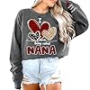 Giantbighands I Love Being Called Nana Sweatshirt, Personalized Grandma Shirt with Kids’ Names, Custom Heart Pattern Pullover, Cozy Women’s Crewneck for Grandma and Grandkids