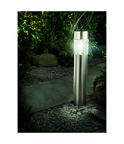 Cole & Bright 6762 814567025280 6762-Motion Sensor Stainless Steel Bollard Textured Gl