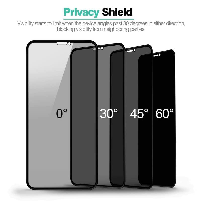 Image of Premium Grade Privacy Screen Protector Tempered Glass Guard Compatible For Vivo Y27 Cellphone (6.64 Inch,Pack Of 1) Full Edge To Edge Coverage Anti-Spy /Anti-Peeping 9H Hardness