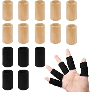 High Quaility Winter Finger Sleeve Basket Ball Finger Guard Support Sport finger sleevers cricket fielding finger cover (Black)