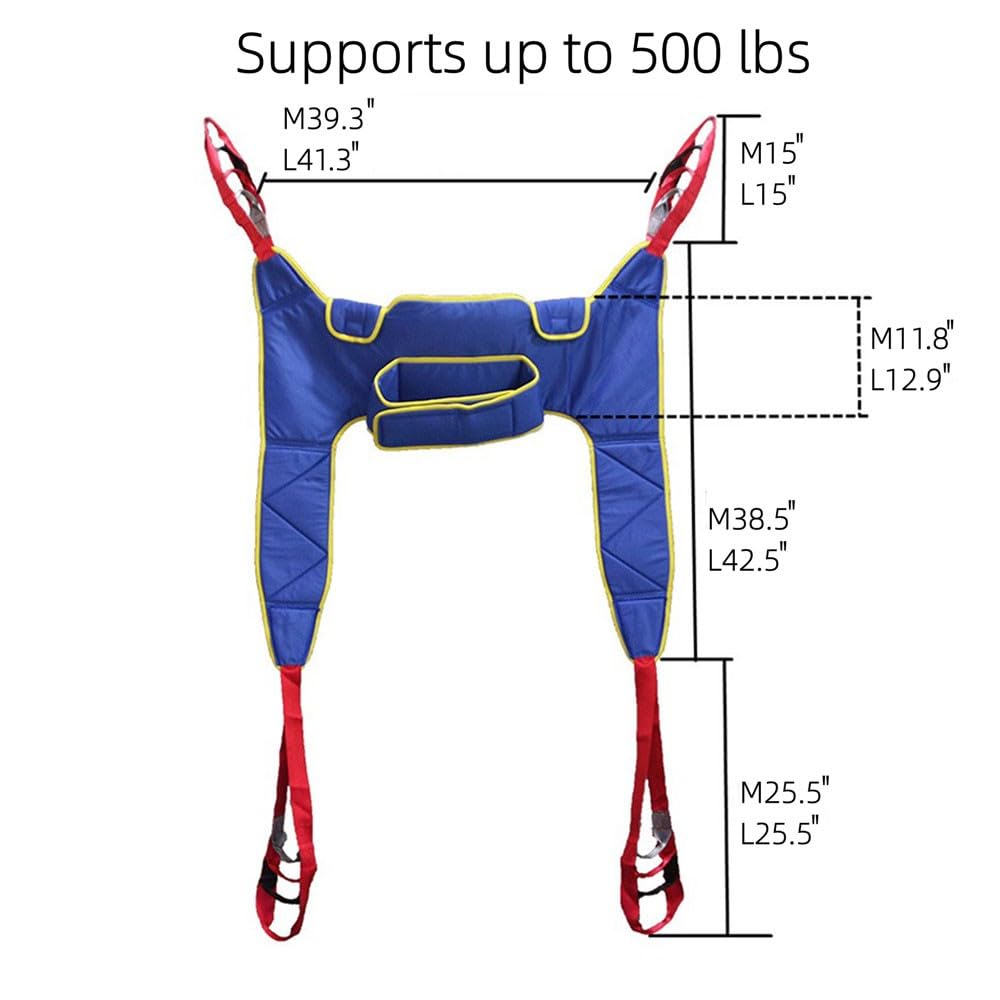 Arnés Elevación Paciente Cuerpo Completo, Grúa de Paciente, Eslinga De Elevación,para Posicionamiento Y Elevación De La Cama,Enfermería, Fácil de Usar Large