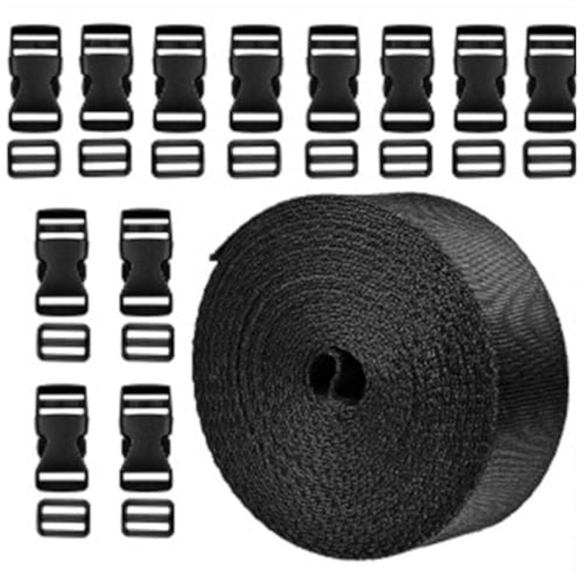 Luggage Strap Black Dog Collar, DIY Sewing Accessories