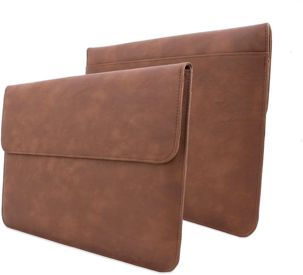 iPad Pro 12.9 2017 and 2015 Sleeve, Snugg - Distressed Brown Leather Sleeve Case Protective Cover for iPad Pro 12.9 2017 and 2015