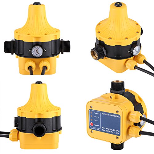 IP65 220 V Automatische Wasserpumpe Druckschalter Elektronische Druckregler Entwässerungspumpe automatisches Ein und Ausschalten mit Gauge Home Zubehör