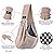 CUBY Reversible Pet Sling Carrier Hands-free Sling Pet Dog Cat Carrier Bag Soft Comfortable Puppy Kitty Rabbit Double-sided Pouch Shoulder Carry Tote Handbag (Apricot)
