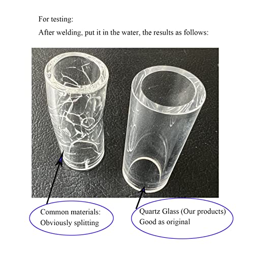 Image of RIVERWELD TIG Glass Cups Clear Quartz Nozzle 6# 3 /8 inch, 7# 7 /16 inch, 8# 1 /2 inch | 13N10 9.5mm, 13N11 11.00mm, 13N12 12.5mm kit for SR WP 9 17 18 20 25 26 TIG Welding Torches 3pcs