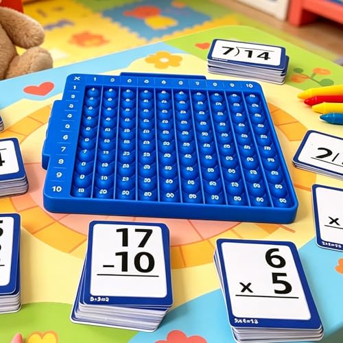 Tarjetas didácticas de matemáticas portátiles con tabla de multiplicar para niños 2