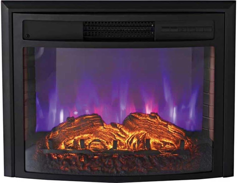 Greystone - Greystone 26" Electrical Fireplace, Remote, and Trim KIT, Curved