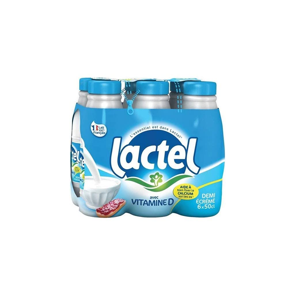 Leche Lactel Vitamina D semidesnatada 50cl (lote de