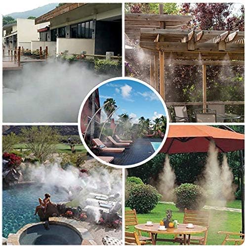 Miniatura 4 de Sistema de refrigeración por nebulización, kit de nebulización premontado, línea de nebulización de 75 pies (88.6 ft) + 27 boquillas de niebla de