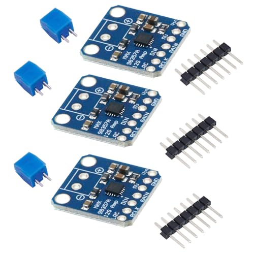 3 Stück MAX98357A I2S 3W Mono Verstärker der Klasse D filterloses Amplifier Breakout-Modul DAC Decoder-Modul Audio Board mit breitem Anwendungsbereich