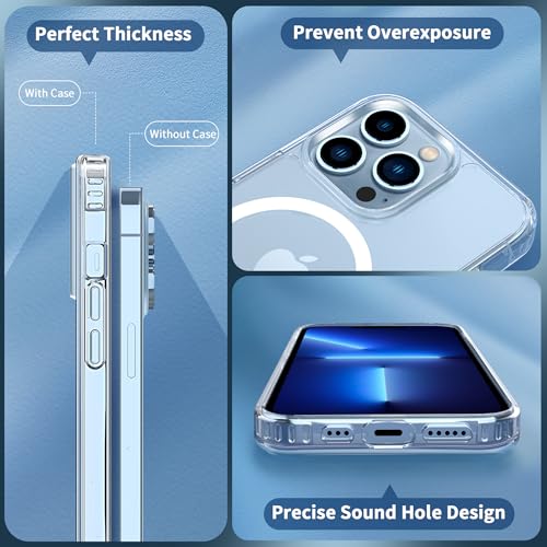 Image of CACOE Magnetic Case for iPhone 13 Pro 6.1 inch, Clear