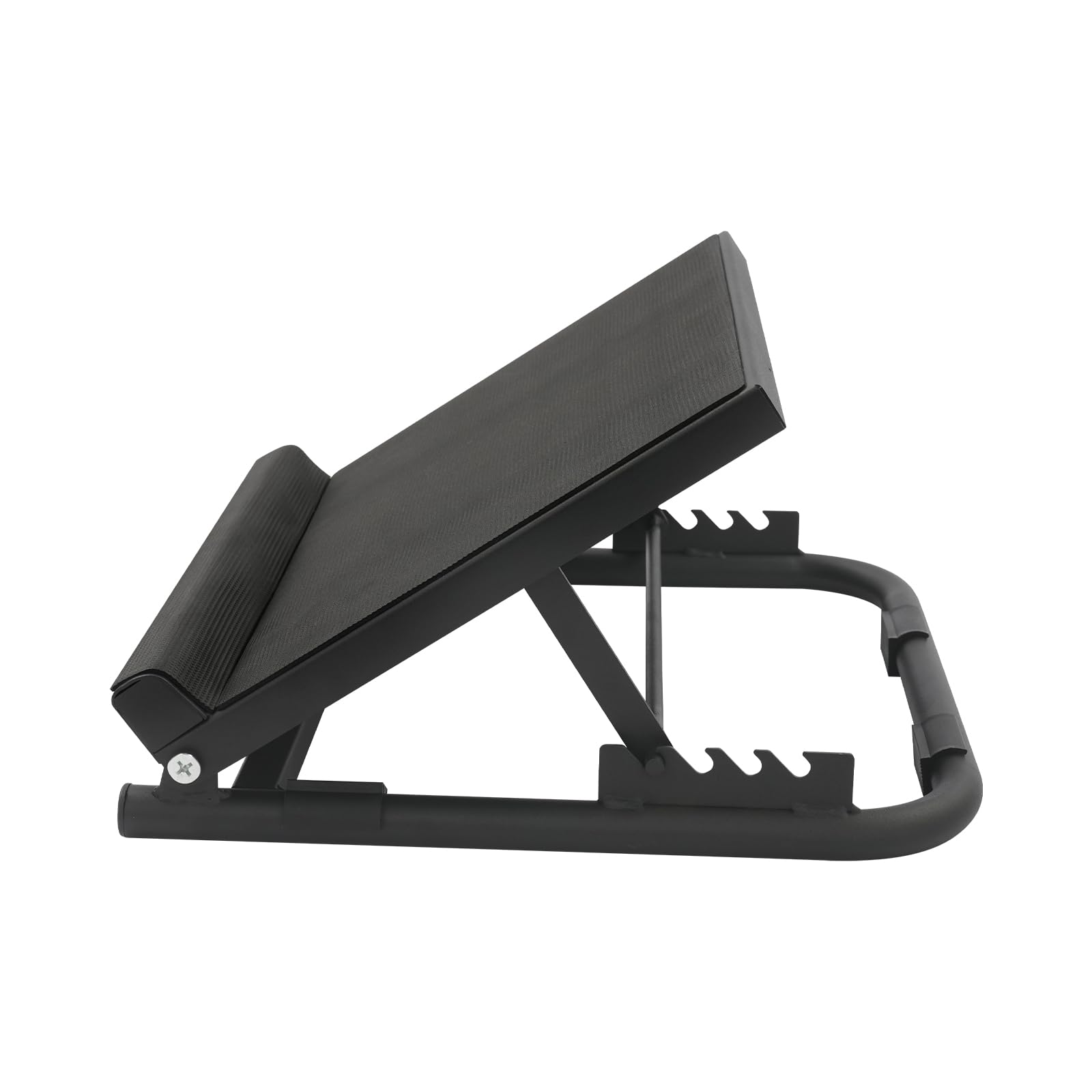 Stretcher per polpacci in ferro, regolabile e portatile, 36 cm di larghezza, tavola inclinata portatile in legno, 4 livelli, 20-45°, allungatore per muscoli di polpacci e cosce, flessibilità, nero