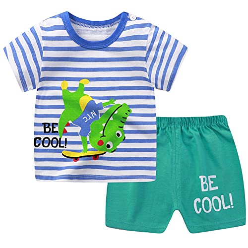 Image of Toddler Boys T-shirt and Shorts Set 4 PCs Outfit Baby Summer Clothes
