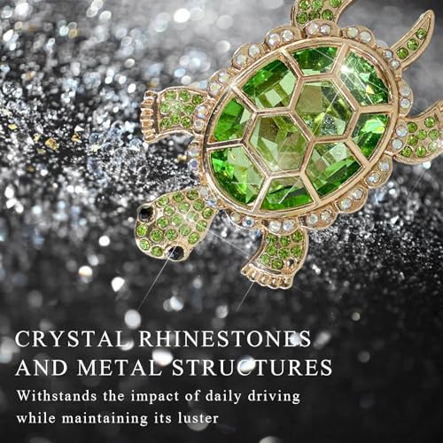 Image of 2PCS Bling Tortoise Car Air Vent Clips, Crystal Cute Turtle Air Fresheners Diffuser Vent Clip, Rhinestone Air Conditioning Outlet Clip Charm Car Interior Decor for Women Men