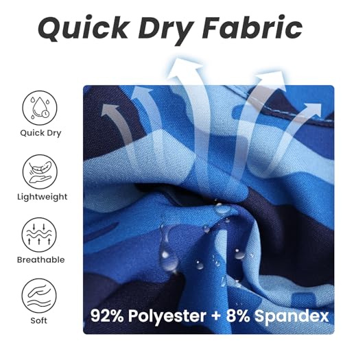 Image of HOdo Mens Swim Trunks with Mesh Liner 9 inch Quick Dry Swim Shorts Bathing Suits for Men Swimwear Board Shorts wiht Pockets