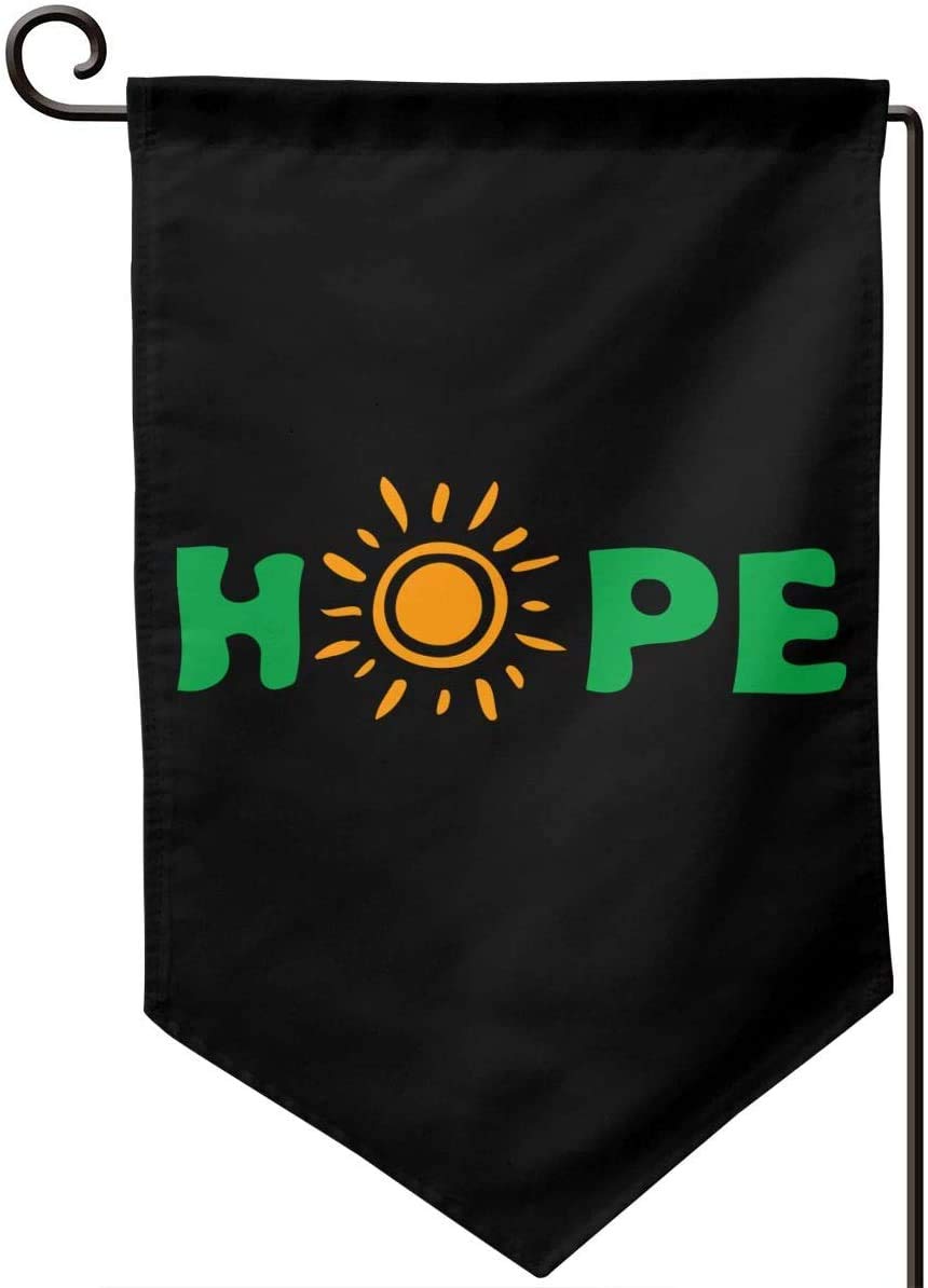 Jeewly Outdoor Flags Hope 2 Garden Flags Durable Outdoor House Banners for Patio Lawn Home Outdoor Decor 12.5x18In