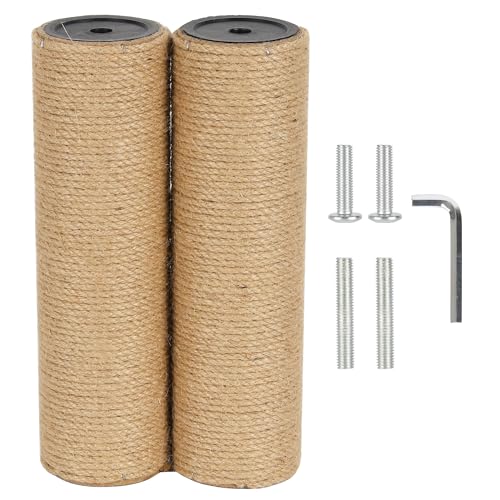 NEUMIHARO 7.3cm 2.9 Diameter Cat Tree Scratching Post Replacement Parts Jute Pole (25cm/9.84in M10)