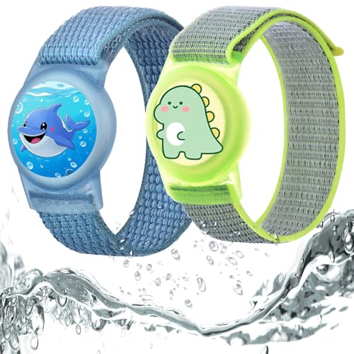 Dingfeiyu Airtag Pulsera niño, Funda Airtag Llavero Case Holder, Correa...