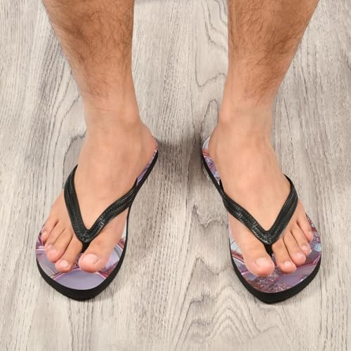 Pink Mermaid Scale Men's & Women's Classical Beach Rubber Sandal Flip Flop Comfortable Slipper 214B29884