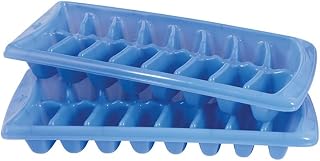 Rubbermaid Plastic Ice Cube Trays, Blue, 2 Pack FG2879RDPERI