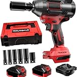 SundpeyPRO Cordless Impact Wrench with Battery and Sockets for Lug Nut