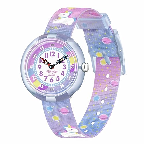 Flik Flak Girl Kids Watch Biosourced Quartz Waterproof Cuddly Unicorn