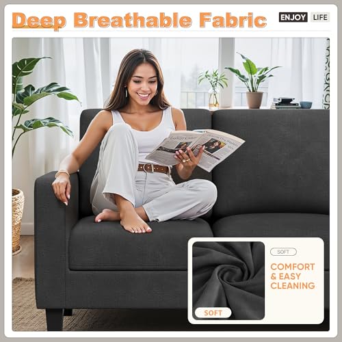 image for Furmax Convertible Sectional Sofa Couch for Living Room, 3 Seats L-Sha