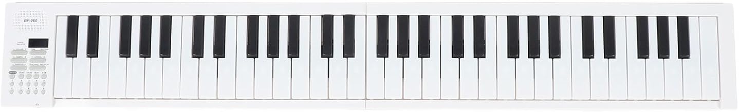 61 Keys Folding Piano, Eco-Friendly and Durable Keyboard, Multiple Functions, Compact and Portable, Accompaniment Included for Students, Professionals, with Keys