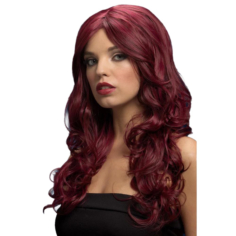 Smiffy's Fever Nicole Wig, Light Soft Wave With Side Parting, 26Inch/66Cm Brown