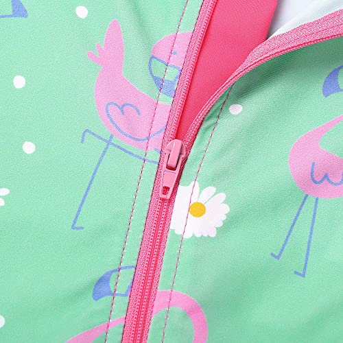 Image of HUAANIUE Toddler Girl Swimsuit Long Sleeve UPF50+ Sun Protection