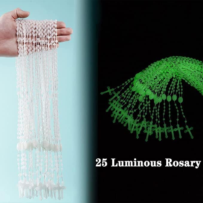 CHENXIN 100 Pack Plastic Rosary Beads, 17 Inch Assorted Color Pearlized Catholic Prayer Bead Bulk Rosaries - Image 7