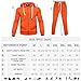 R RAMBLER 1985 Mens Tracksuit 2 pieces thick Fleece Hooded Sweatsuit set,full zip fashion solid color jogger suit running sports outwear(orange,M)