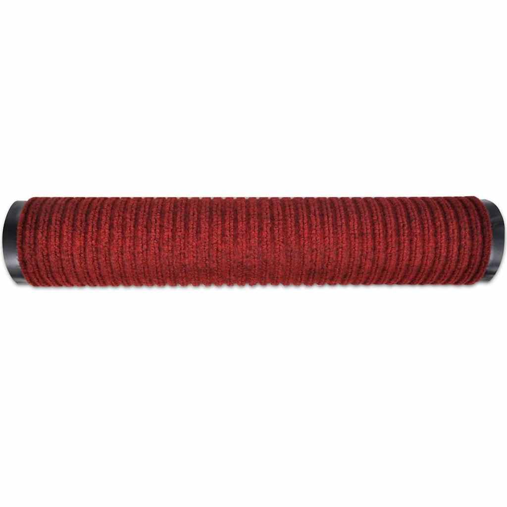 Felpudo para puerta, 90 x 120 cm, PVC, color rojo