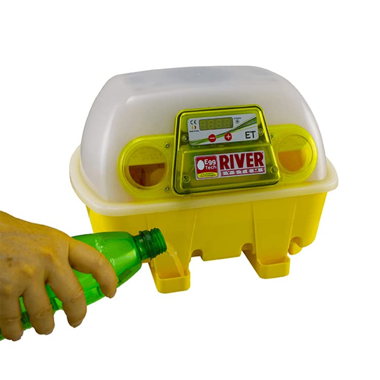 Incubadora digital semiautomática ET12 con aditivo antibacteriano Biomaster™ - River Systems - Capacidad 12 huevos de tamaño mediano o 48 pequeños