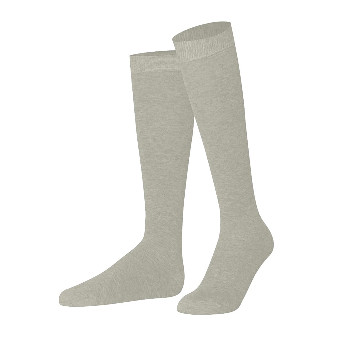 MUKHAKSH (Pack of 6 Pairs = 12 Socks Boys Cotton Lycra Melange Grey Knee Length Knee High Socks 1
