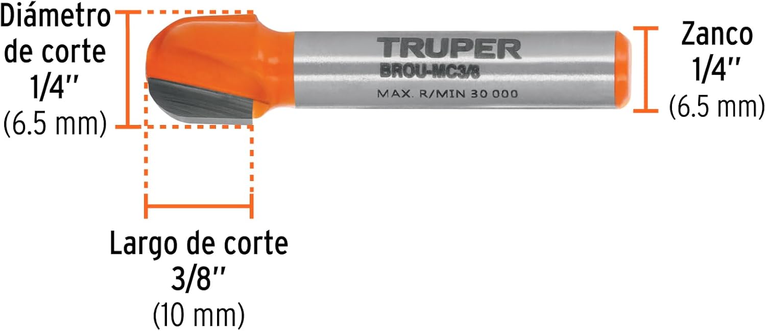 *** 3/8" Core Box Router Bit