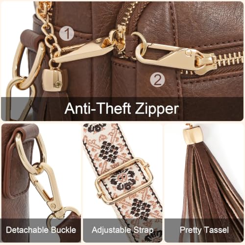 Image of Vegan Leather Crossbody Bags for Women Anti theft Purses and Handbag