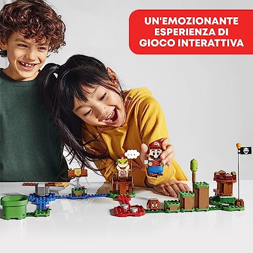 Super Mario Avventure di Mario - Starter Pack, Giochi per Bambini, Bambine, Ragazzi e Ragazze Creativi con Personaggi Interattivi, Giocattolo da Costruire, Idee Regalo da Collezione 71360 - Lego - Immagine 1