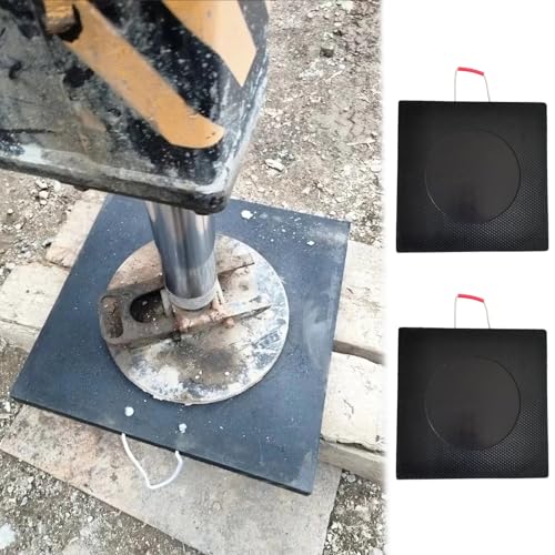 Genérico Almohadillas Antideslizantes para estabilizadores de camión grúa, 1, 2, 3 o 4 Piezas, Almohadillas apilables para Patas de grúa y Placa de Apoyo para Gato de Remolque de 12x12, 14x14, 18x18