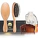 BFWood Brosse Cheveux Soie de Sanglier et Peigne pour Cheveux Normaux à Moyens