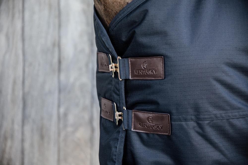 Kentucky Horsewear – Manta para caballos – All Weather Turnout Rug – Impermeable – Classic – Azul marino – 145-6'6 0 g